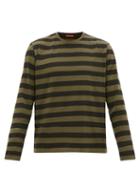 Matchesfashion.com Barena Venezia - Luigi Striped Cotton Long-sleeved T-shirt - Mens - Khaki
