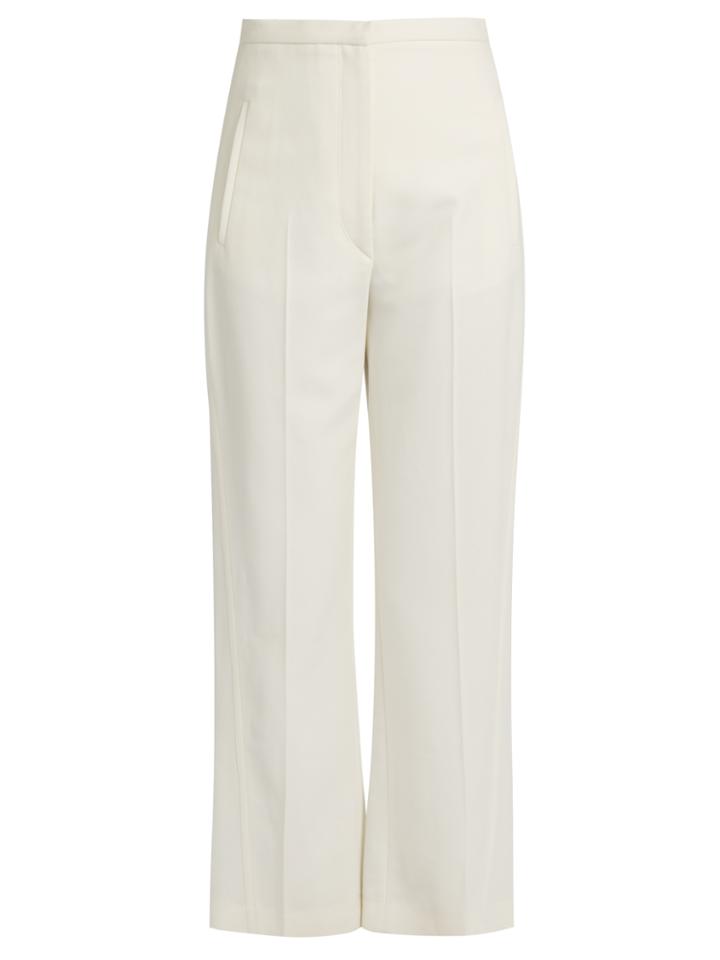 Khaite Audrey Straight-leg Cropped Trousers