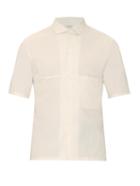 Lemaire Spread-collar Cotton And Linen-blend Shirt
