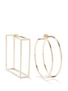 Jacquemus - Creoles Mismatched Structured Earrings - Womens - Gold