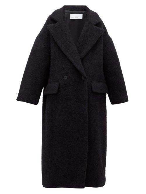 Matchesfashion.com Raey - Double Breasted Wool Blend Blanket Coat - Womens - Black
