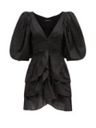 Matchesfashion.com Isabel Marant - Jaekia Tiered-hem Poplin Dress - Womens - Black