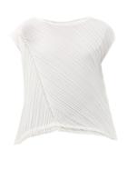 Matchesfashion.com Pleats Please Issey Miyake - Asymmetric Technical-pleated Top - Womens - White