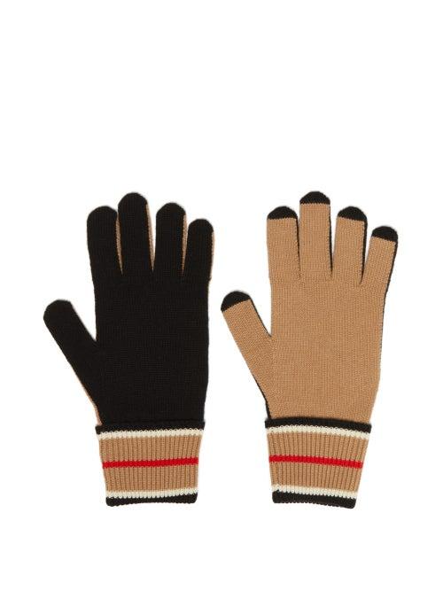 Burberry - Icon-stripe Cashmere-blend Gloves - Mens - Multi