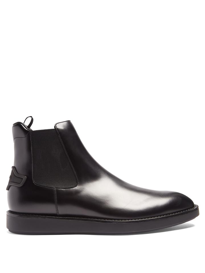 Prada Raised-sole Leather Chelsea Boots