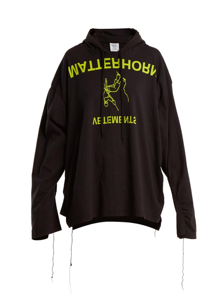 Vetements Ruched-sleeve Hooded Sweatshirt