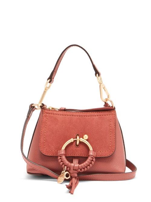 Matchesfashion.com See By Chlo - Joan Mini Leather And Suede Cross-body Bag - Womens - Brown