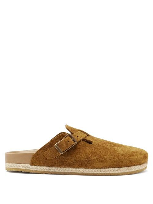 Matchesfashion.com Yuketen - Bostonian Buckled Suede Sandals - Mens - Tan