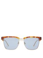 Matchesfashion.com Gucci - D Frame Acetate And Metal Sunglasses - Mens - Tortoiseshell