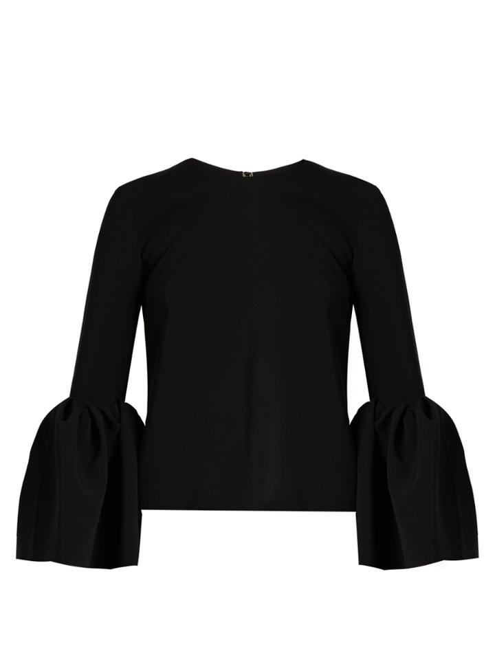 Roksanda Truffault Bell-sleeved Stretch-cady Top