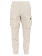 Matchesfashion.com Stone Island - Logo Patch Cotton Blend Cargo Trousers - Mens - Cream