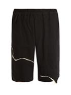 By Walid Spliced Detail Linen Bermuda Shorts