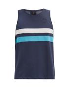 Matchesfashion.com Iffley Road - Lancaster Striped Technical-jersey Tank Top - Mens - Navy Multi