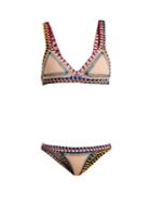 Kiini Mila Crochet-trimmed Triangle Bikini Set