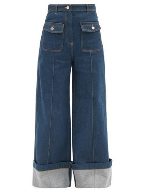 Lee Mathews - High-rise Flared-leg Jeans - Womens - Denim