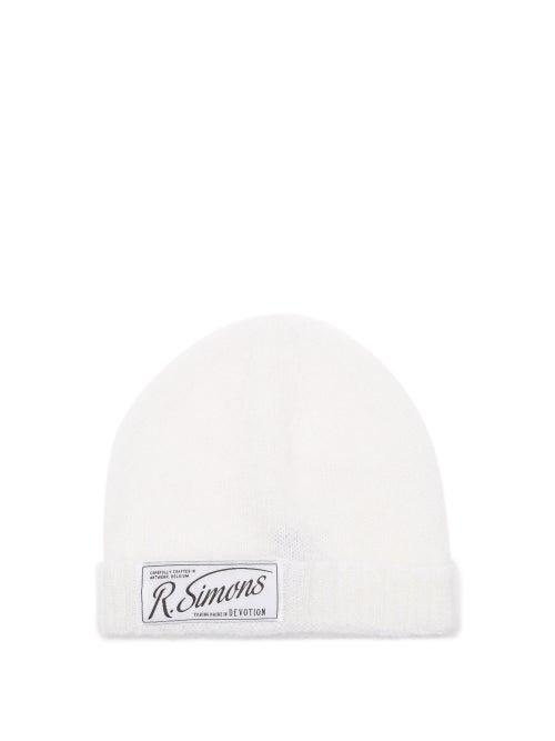 Raf Simons - Logo-patch Beanie Hat - Womens - White