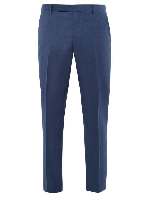 Matchesfashion.com Paul Smith - Soho Fit Wool Twill Trousers - Mens - Grey