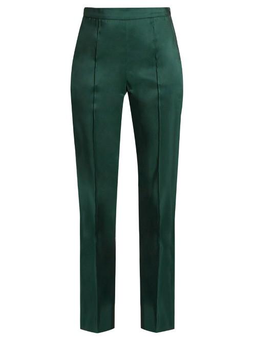 Rosie Assoulin Oboe Silk-faille Slim-fit Trousers