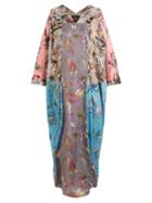 Matchesfashion.com Vivienne Westwood Anglomania - Musa Abstract Print Draped Dress - Womens - Pink Multi