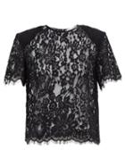 Matchesfashion.com Self-portrait - Floral Corded-lace Top - Womens - Black