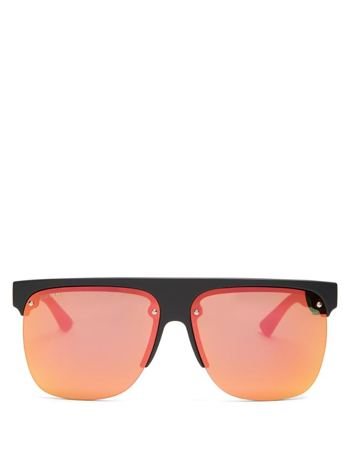 Gucci Flat-top Aviator Sunglasses