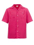 Matchesfashion.com Alexander Mcqueen - Logo-embroidered Bowling Shirt - Mens - Pink