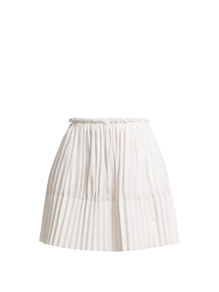 Chloé Pleated Cotton Mini Skirt