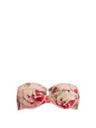Ladies Beachwear Zimmermann - Cassia Underwired Floral-print Bandeau Bikini Top - Womens - Pink Print