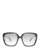 Matchesfashion.com Tom Ford Eyewear - Square Frame Acetate Sunglasses - Womens - Black Gold
