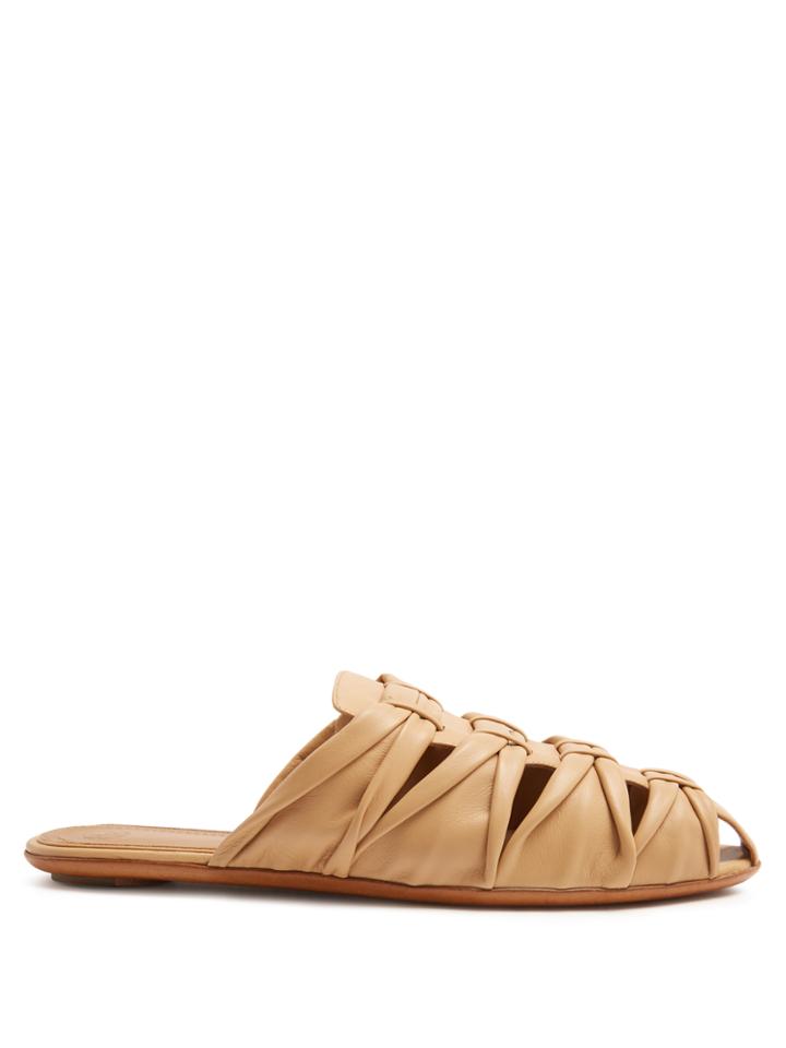 The Row Capri Leather Slides