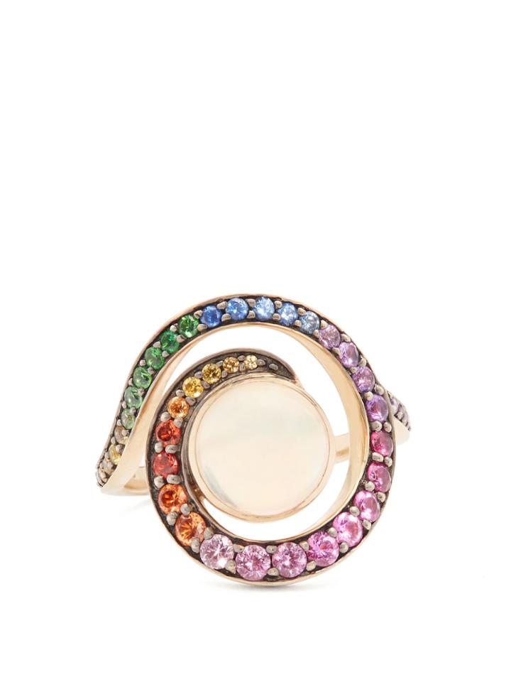 Noor Fares Spiral Grey-gold Ring