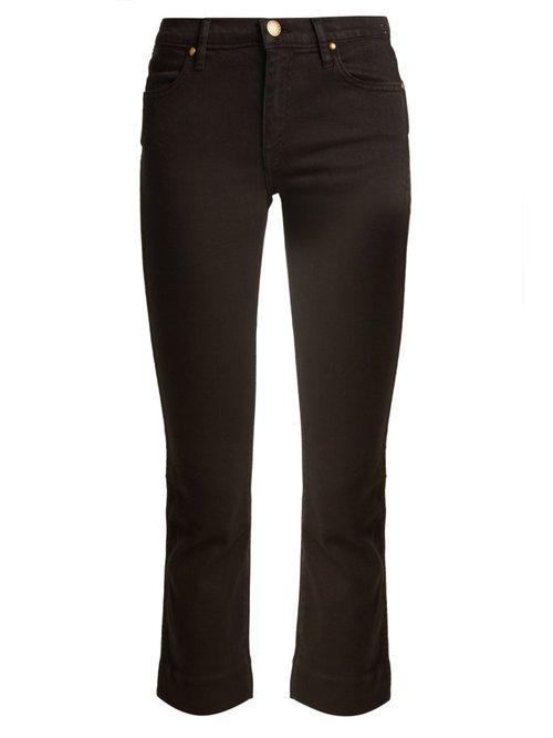 Matchesfashion.com The Great - The Cropped Low Rise Nerd Denim Jeans - Womens - Black