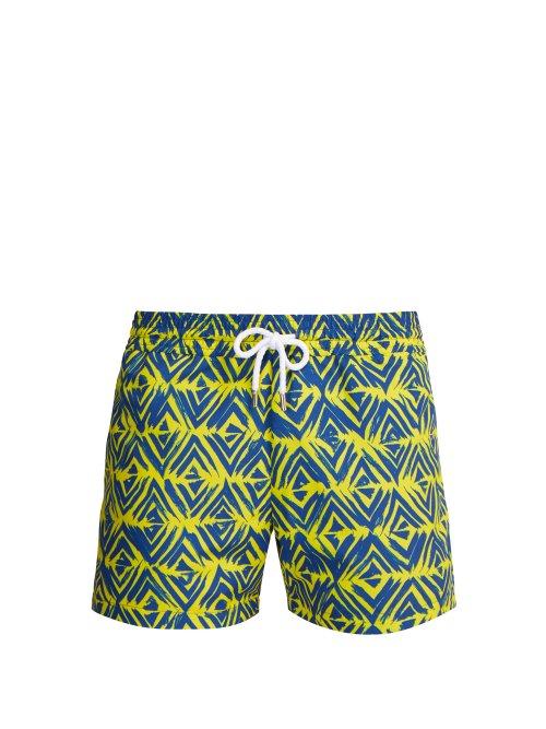Matchesfashion.com Frescobol Carioca - Sports Angra Lanca Print Swim Shorts - Mens - Yellow Multi