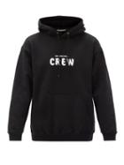 Matchesfashion.com Balenciaga - Logo-print Cotton-jersey Hooded Sweatshirt - Mens - Black