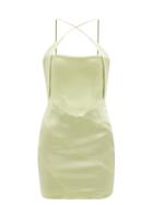 16arlington - Esteli Satin Mini Dress - Womens - Green