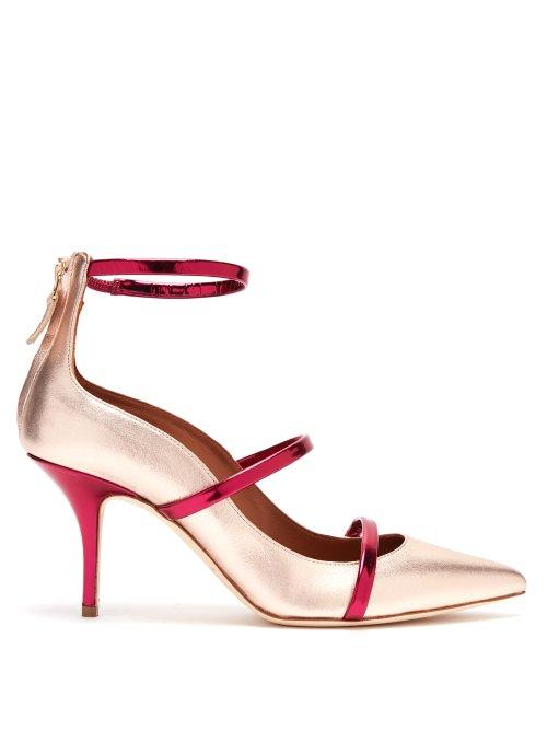 Matchesfashion.com Malone Souliers By Roy Luwolt - Robyn Metallic Leather Pumps - Womens - Gold Multi