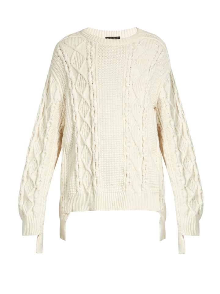 Burberry Cable-knit Cotton-blend Sweater