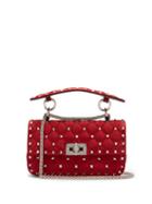 Matchesfashion.com Valentino - Rockstud Spike Satin Cross Body Bag - Womens - Burgundy