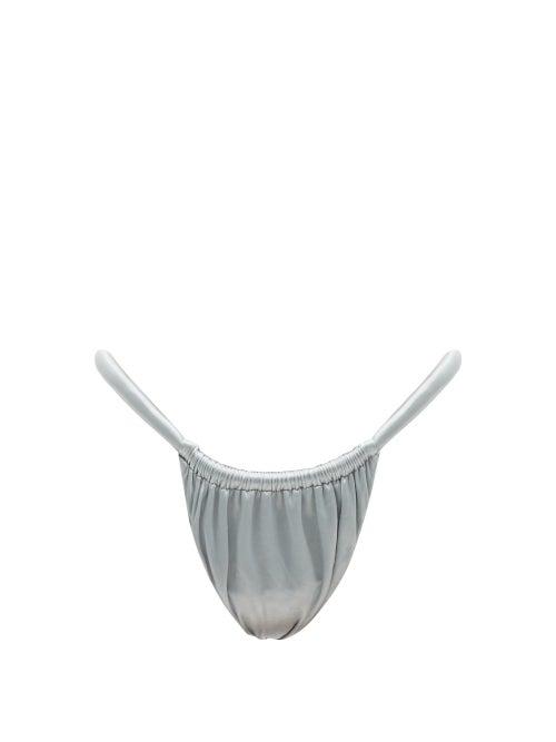 Matchesfashion.com Isa Boulder - Joni High-leg Bikini Briefs - Womens - Light Grey