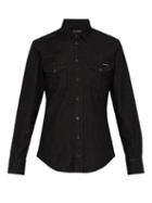 Matchesfashion.com Dolce & Gabbana - Double Pocket Cotton Denim Shirt - Mens - Black