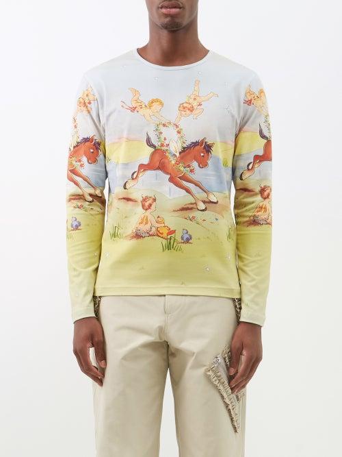 Molly Goddard - Wallace Cotton-blend Long-sleeved T-shirt - Mens - Multi