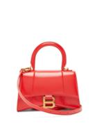 Matchesfashion.com Balenciaga - Hourglass Xs Leather Handbag - Womens - Red