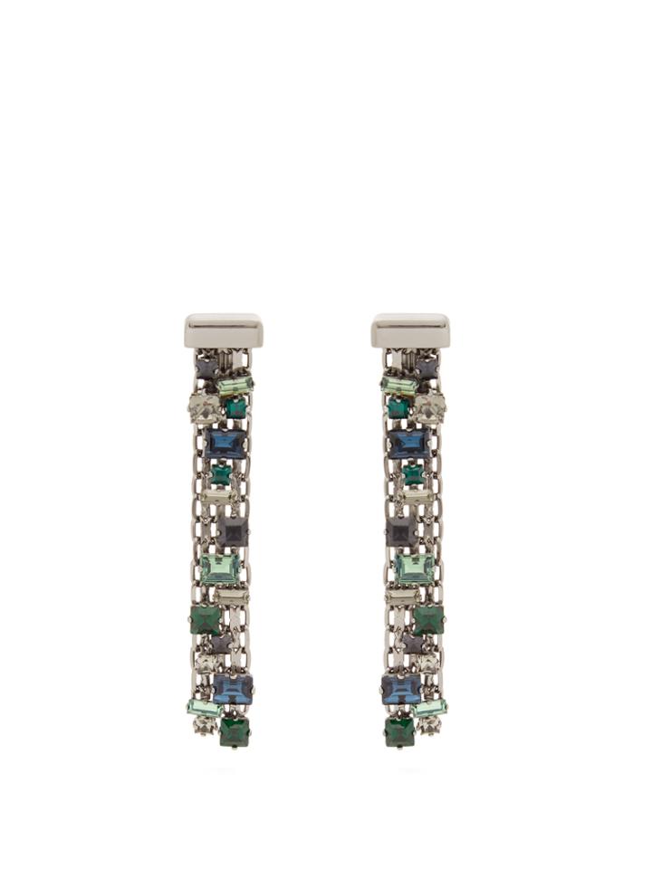 Lanvin Crystal-drop Clip On Earrings