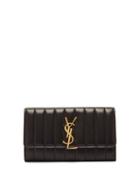 Matchesfashion.com Saint Laurent - Vicky Quilted Leather Purse - Womens - Black