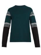 Matchesfashion.com Aztech Mountain - Ski Club Striped Wool Sweater - Mens - Green Multi
