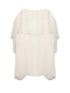 Chloé Ruffle Lace-trimmed Silk-crpon Top