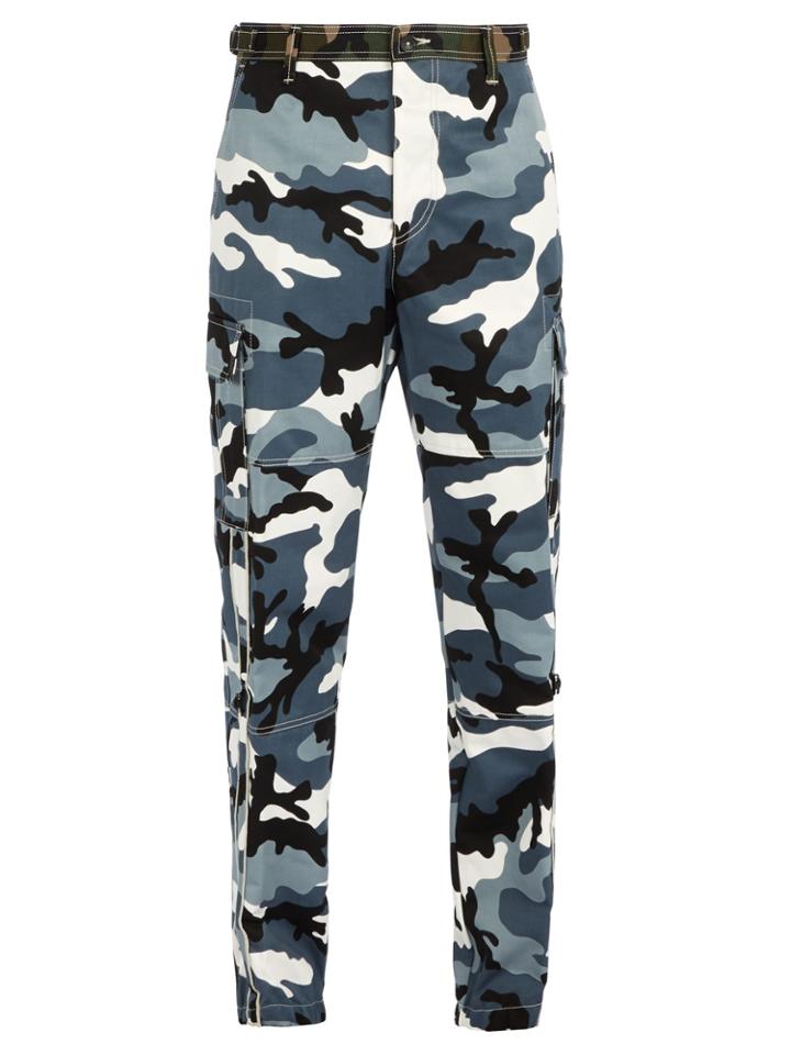 Valentino Camouflage-print Cargo Trousers