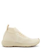 Matchesfashion.com Rick Owens - X Veja Ribbed-cuff Knitted-upper Trainers - Mens - White