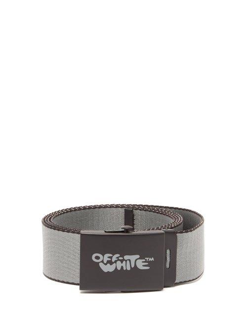 Matchesfashion.com Off-white - Bubble Text Logo Belt - Mens - Black