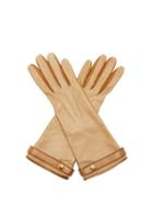 Matchesfashion.com Burberry - Bi Colour Leather Gloves - Womens - Nude